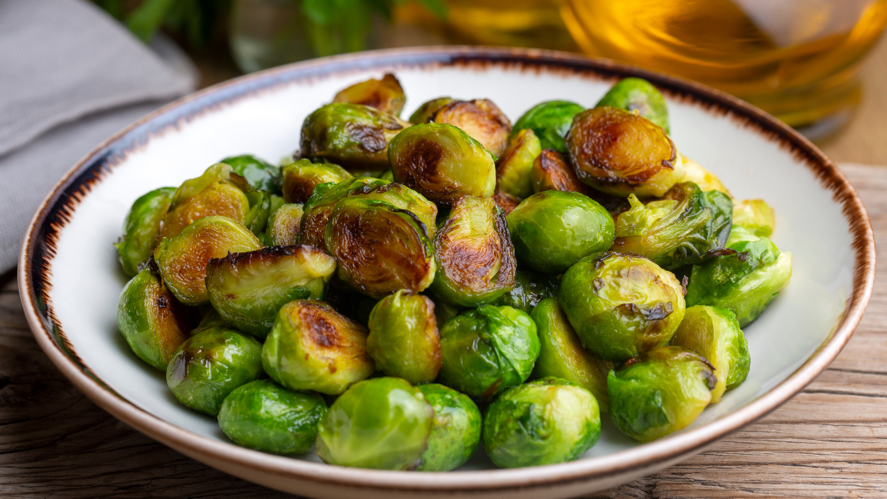 Air Fryer Brussel Sprouts Recipe with Sweet Chili Glaze