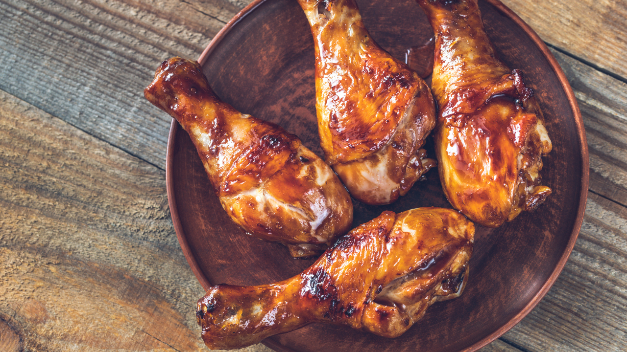 Air Fryer Chicken Drumstick Recipe with BBQ Sauce