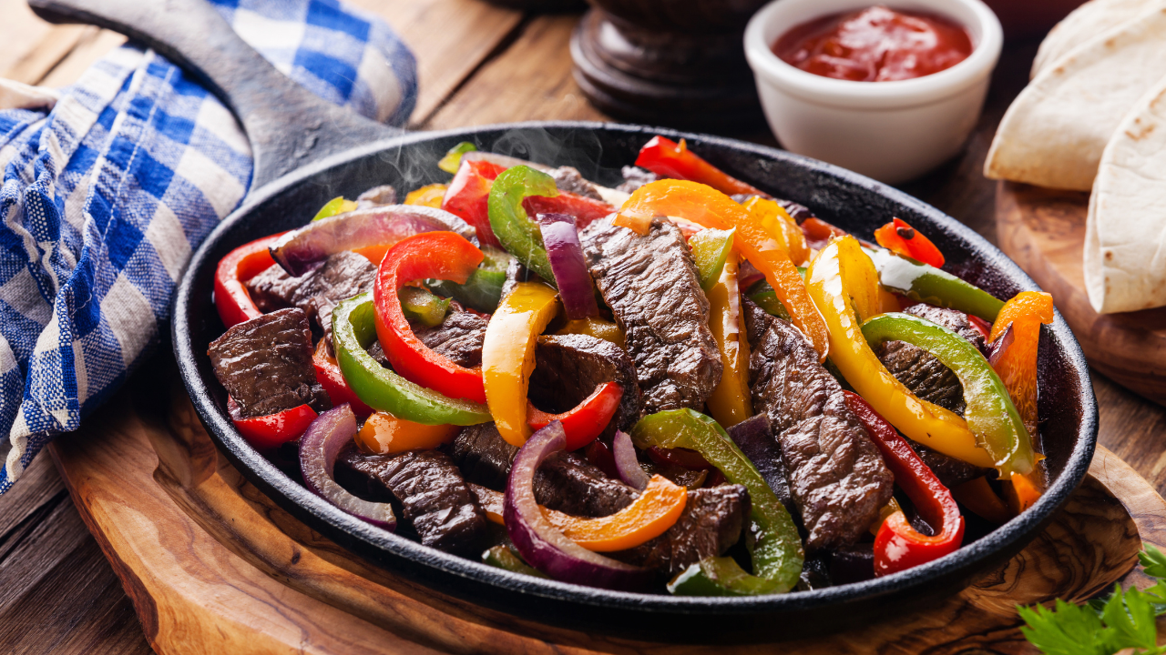 Pork Fajitas Recipe with Bell Peppers and Onions