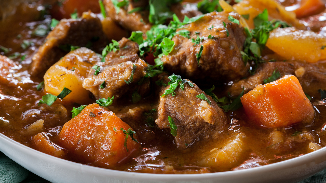 Pork and Apple Cider Stew Recipe with Carrots