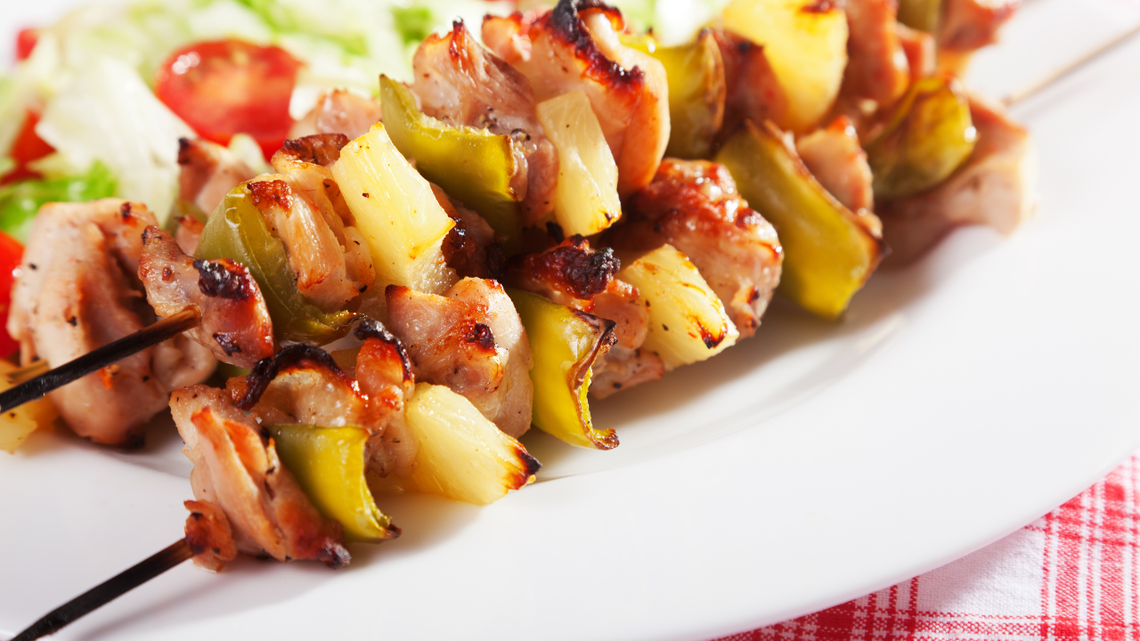 Pork and Pineapple Skewers Recipe with Teriyaki Sauce