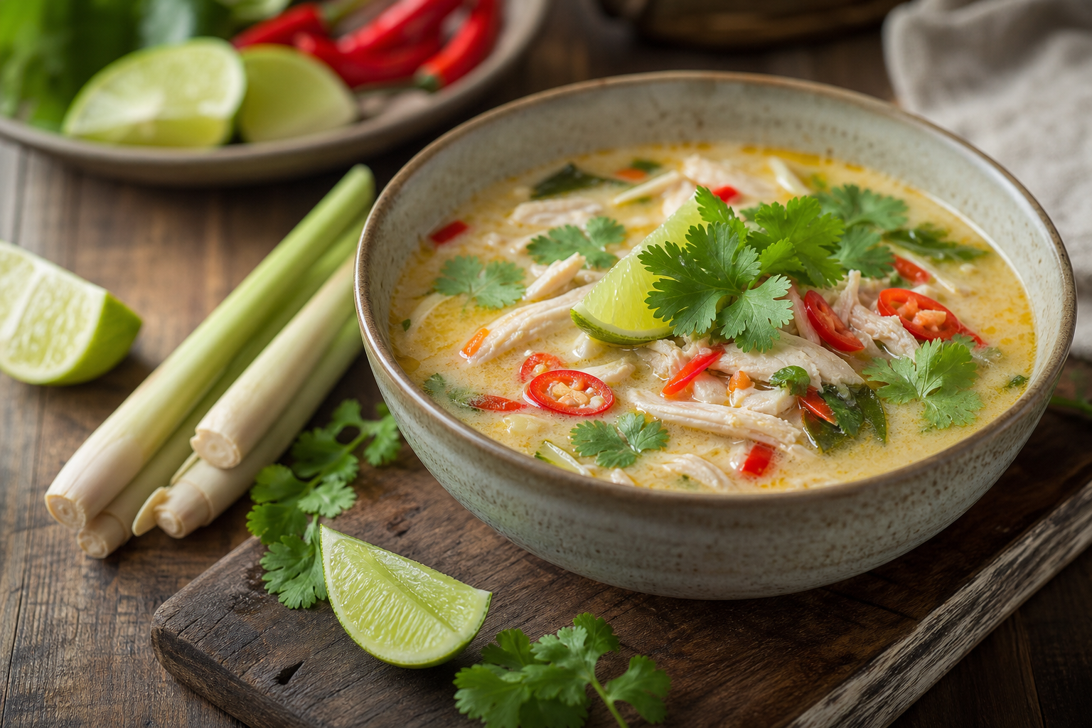 Slow Cooker Thai Coconut Chicken Soup