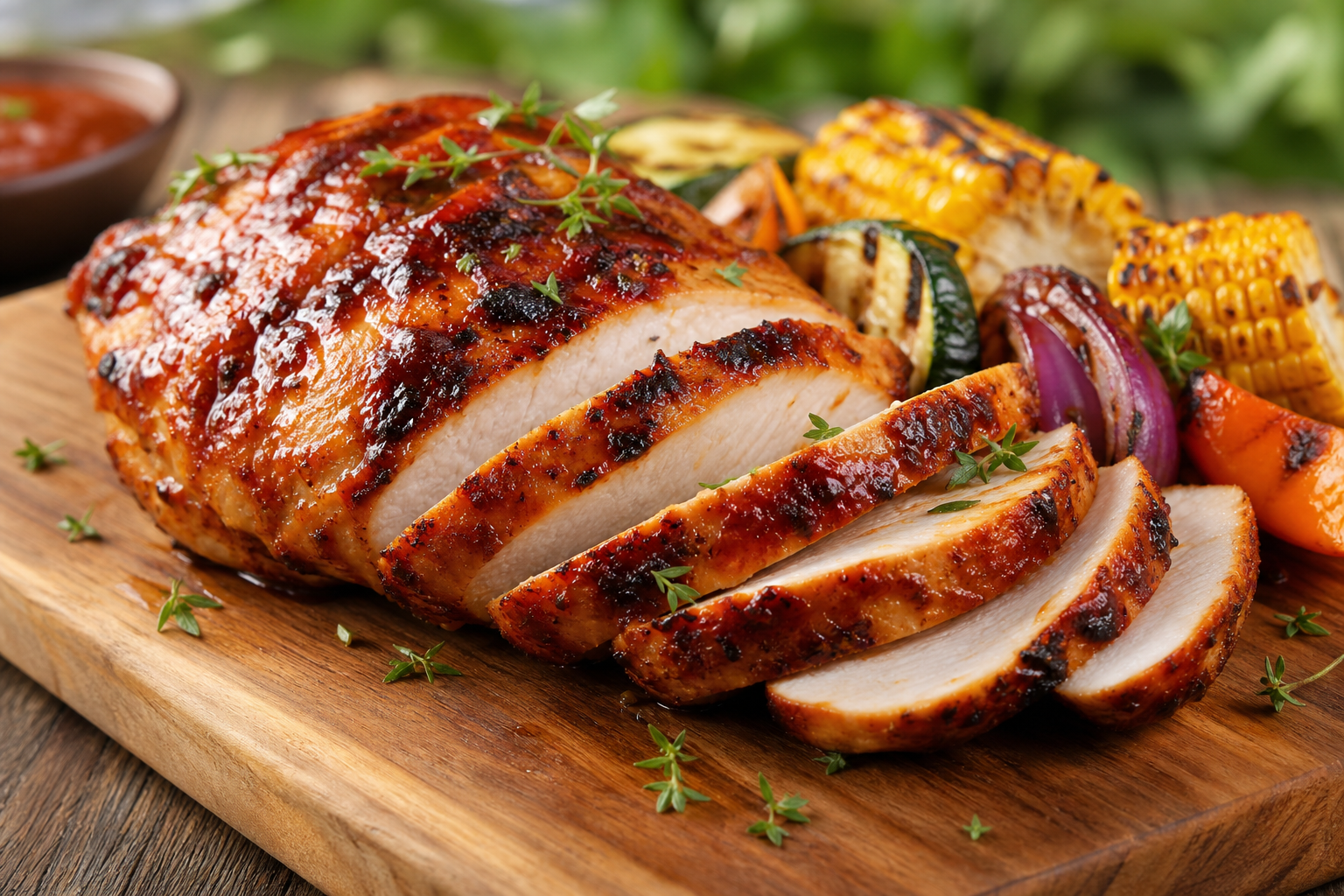 Smoky Grilled Turkey Breast with Chipotle Glaze