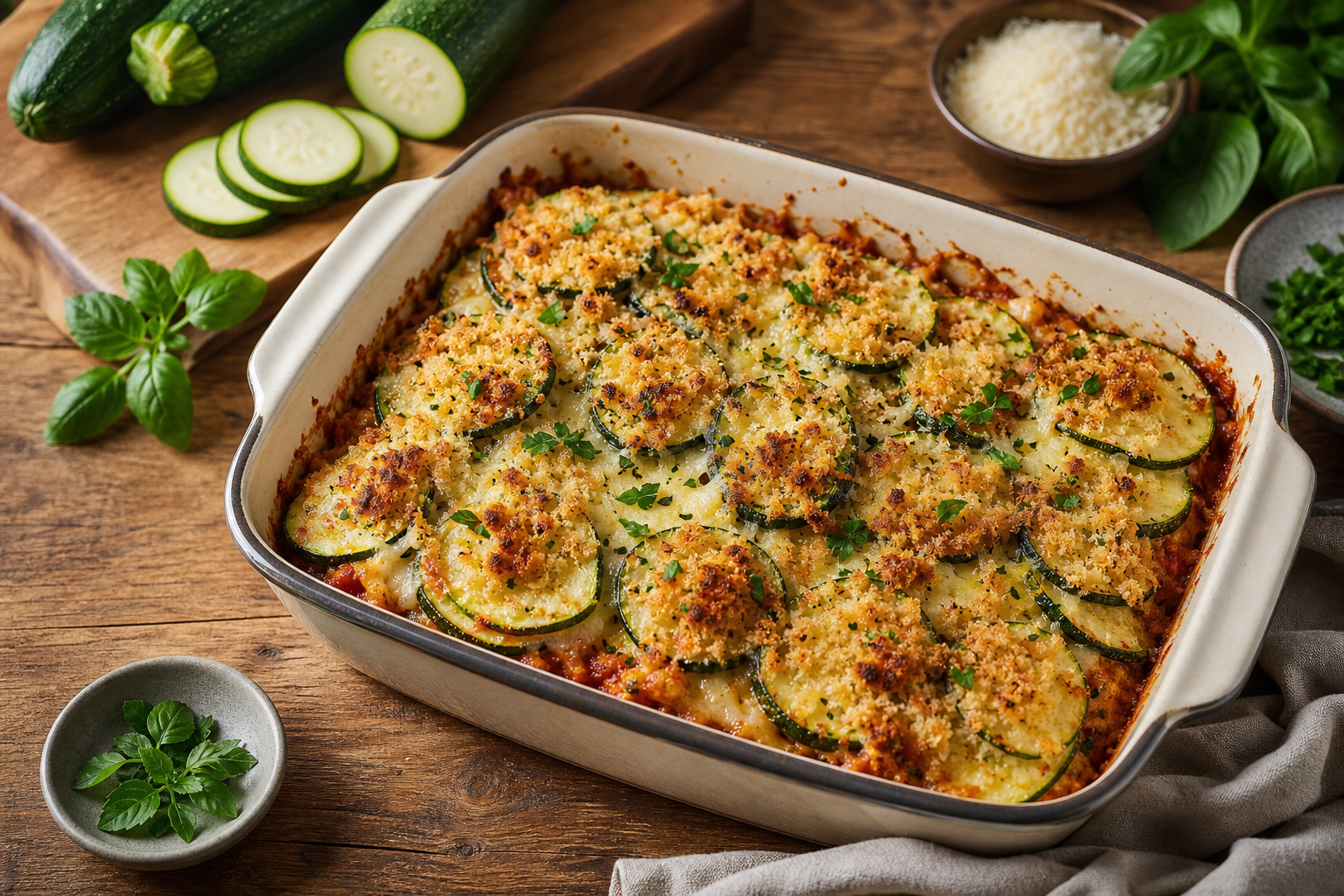 Baked Zucchini Parmesan Casserole
