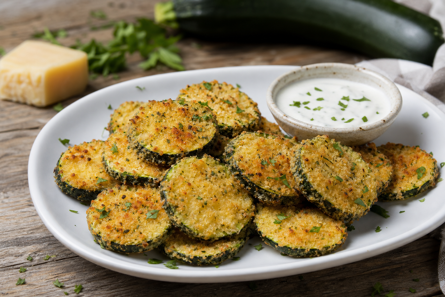 Baked Zucchini Parmesan Crisps