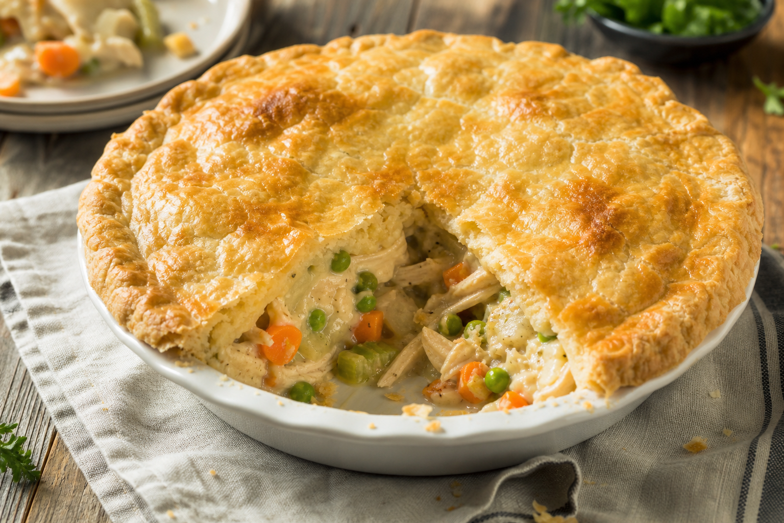 Classic Homestyle Chicken and Vegetable Pot Pie