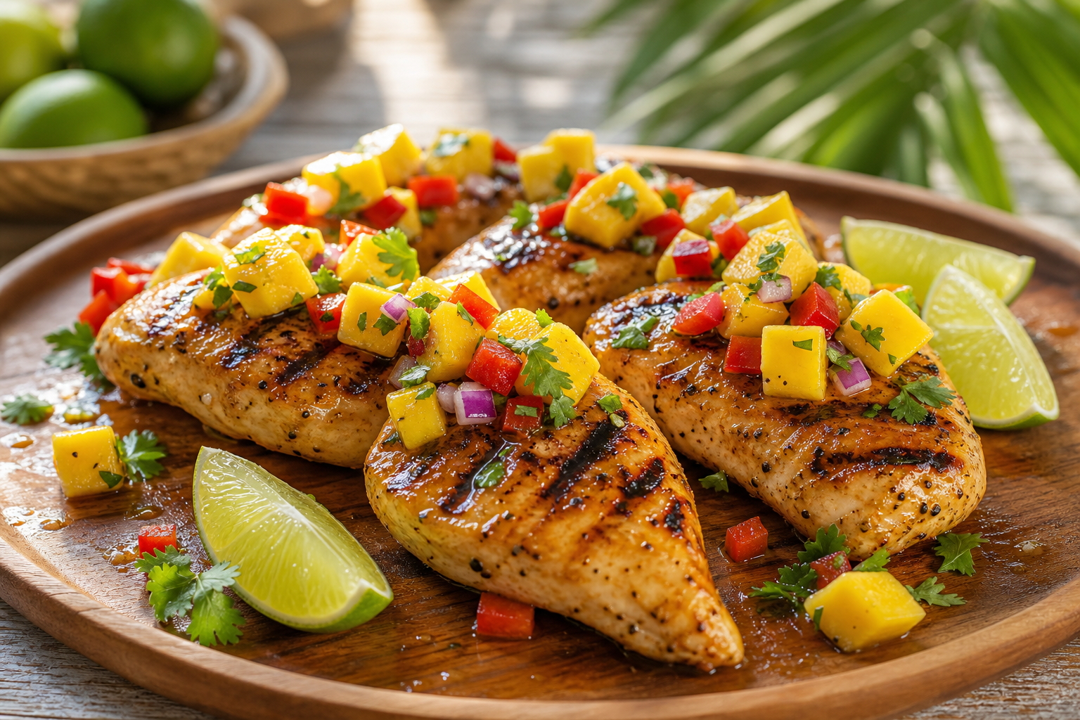 Honey Lime Grilled Chicken with Mango Salsa