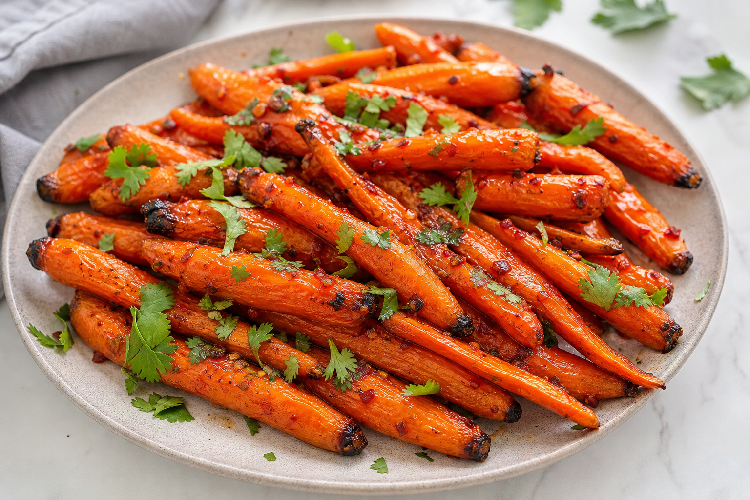Honey Sriracha Roasted Carrots