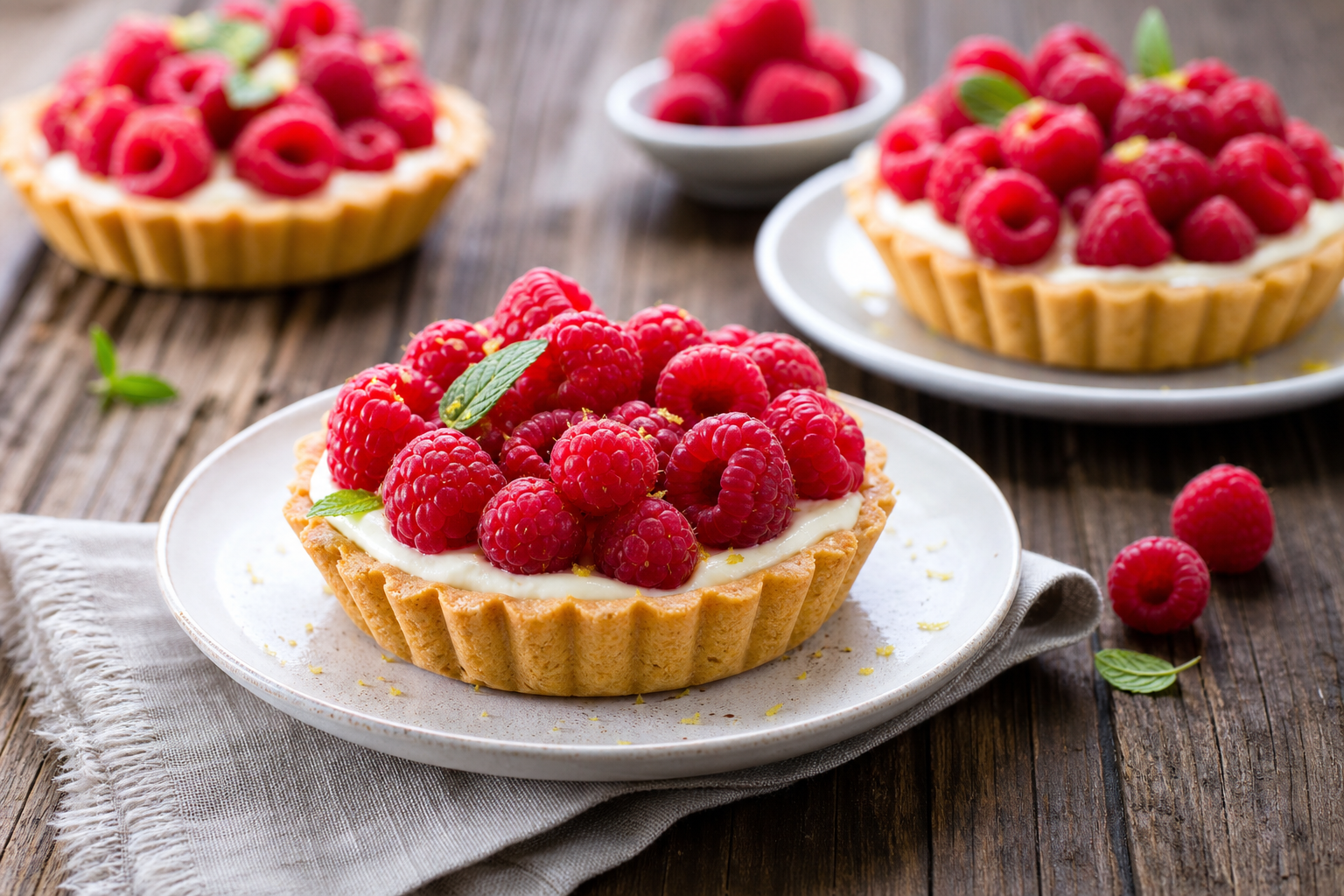 No-Bake Raspberry Mascarpone Tarts