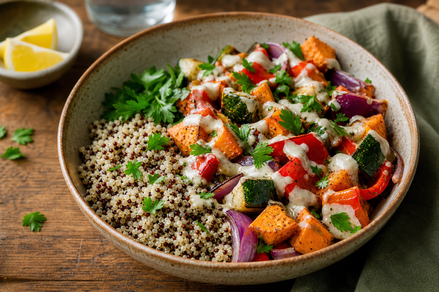Quinoa and Roasted Vegetable Power Bowl