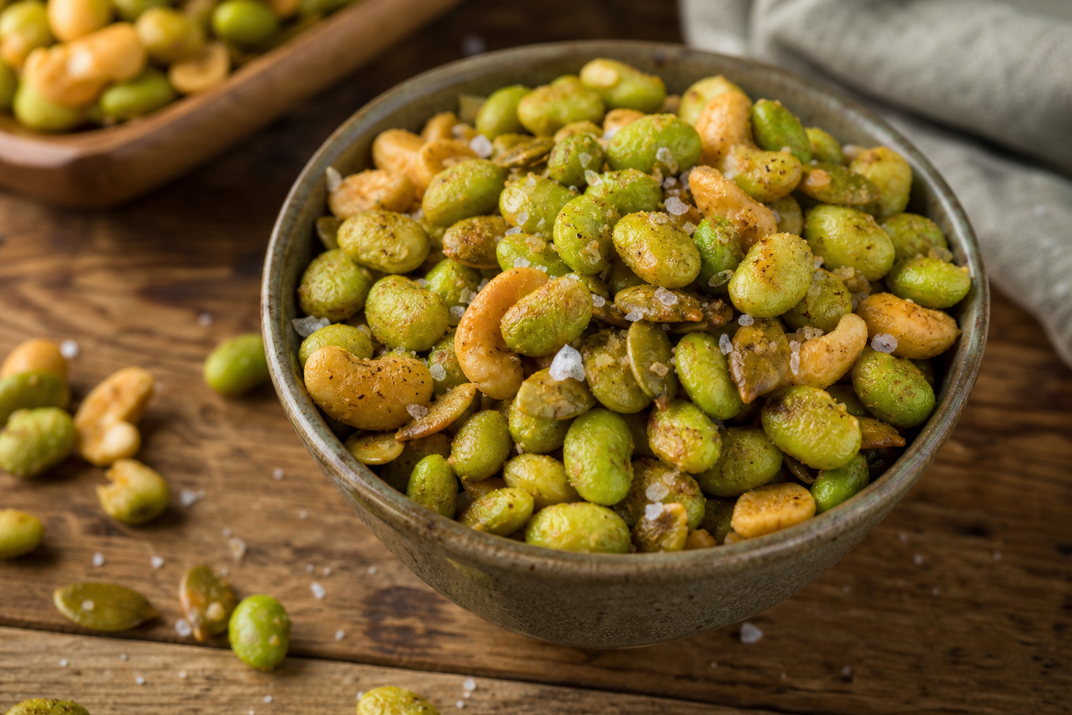 Roasted Edamame and Sea Salt Snack Mix