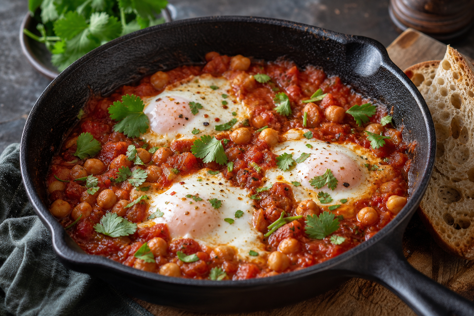 Savory Chickpea and Tomato Shakshuka
