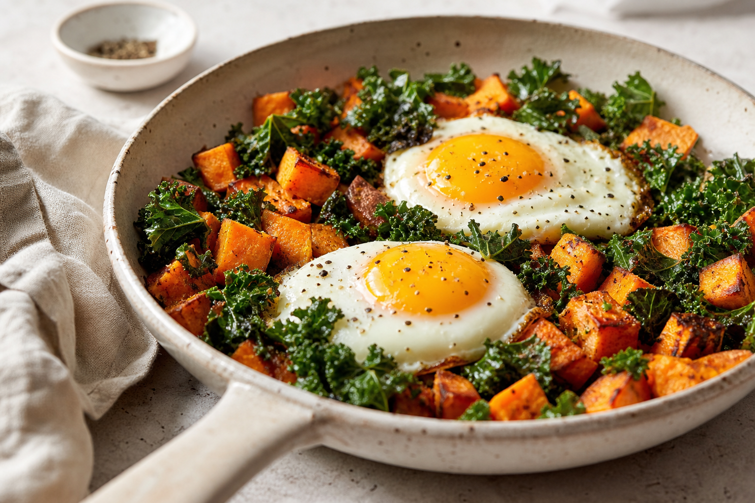 Savory Sweet Potato and Kale Breakfast Hash