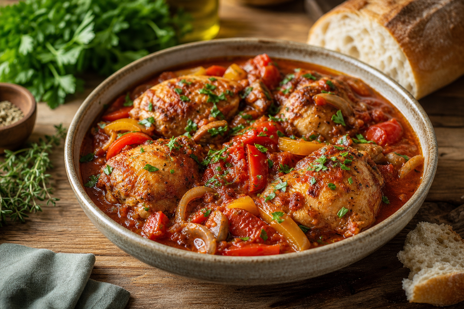 Slow Cooker Chicken Cacciatore