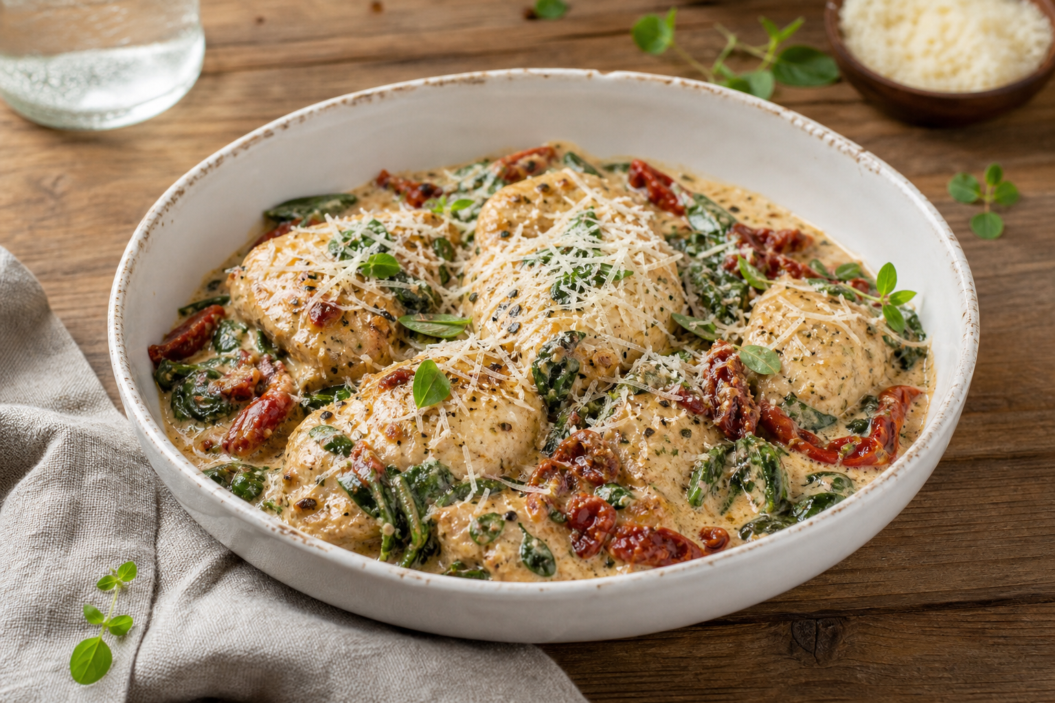 Slow Cooker Creamy Tuscan Garlic Chicken
