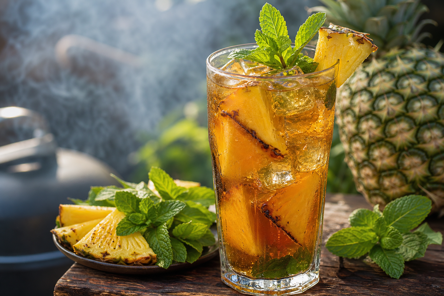 Smoked Pineapple Iced Tea