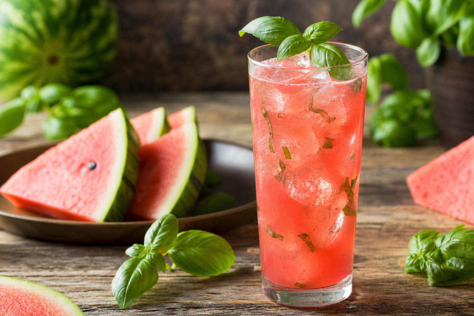 Watermelon Basil Agua Fresca