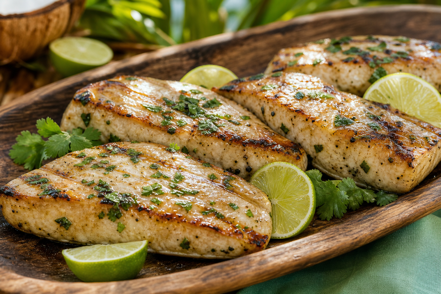 Coconut Lime Grilled Mahi Mahi