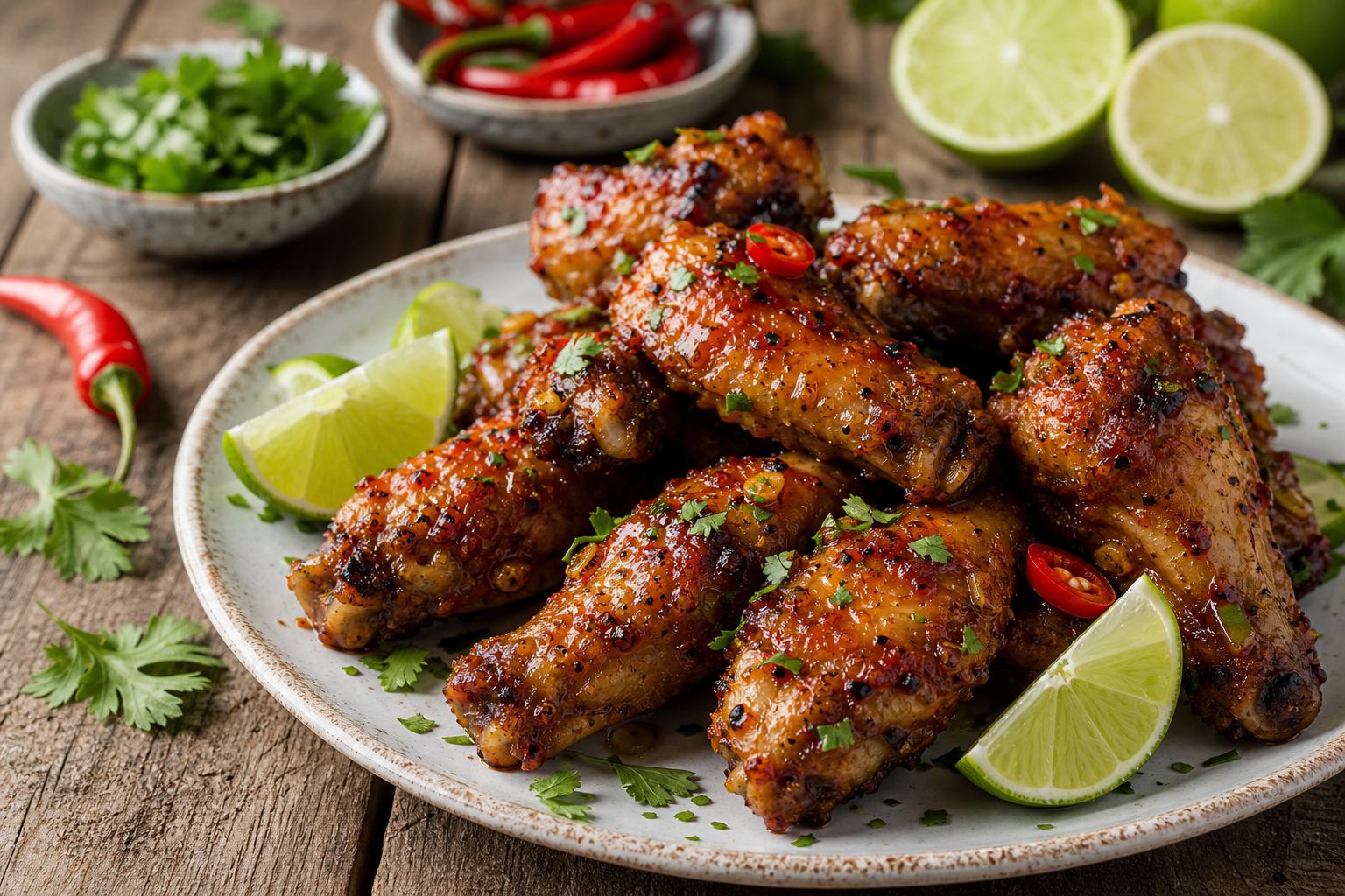 Crispy Air Fryer Chili Lime Chicken Wings