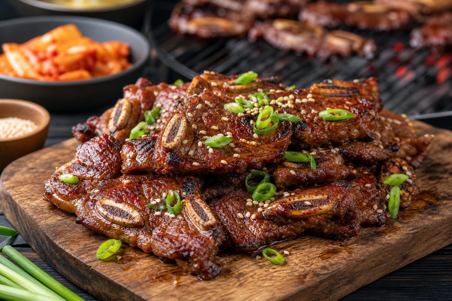 Grilled Korean-Style Beef Short Ribs with Gochujang Glaze