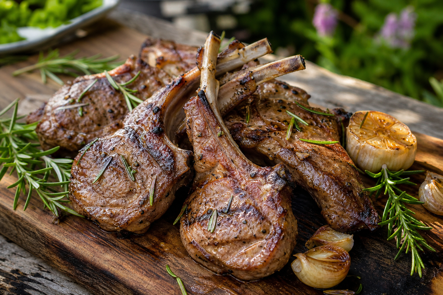 Grilled Lamb Chops with Rosemary Garlic Marinade