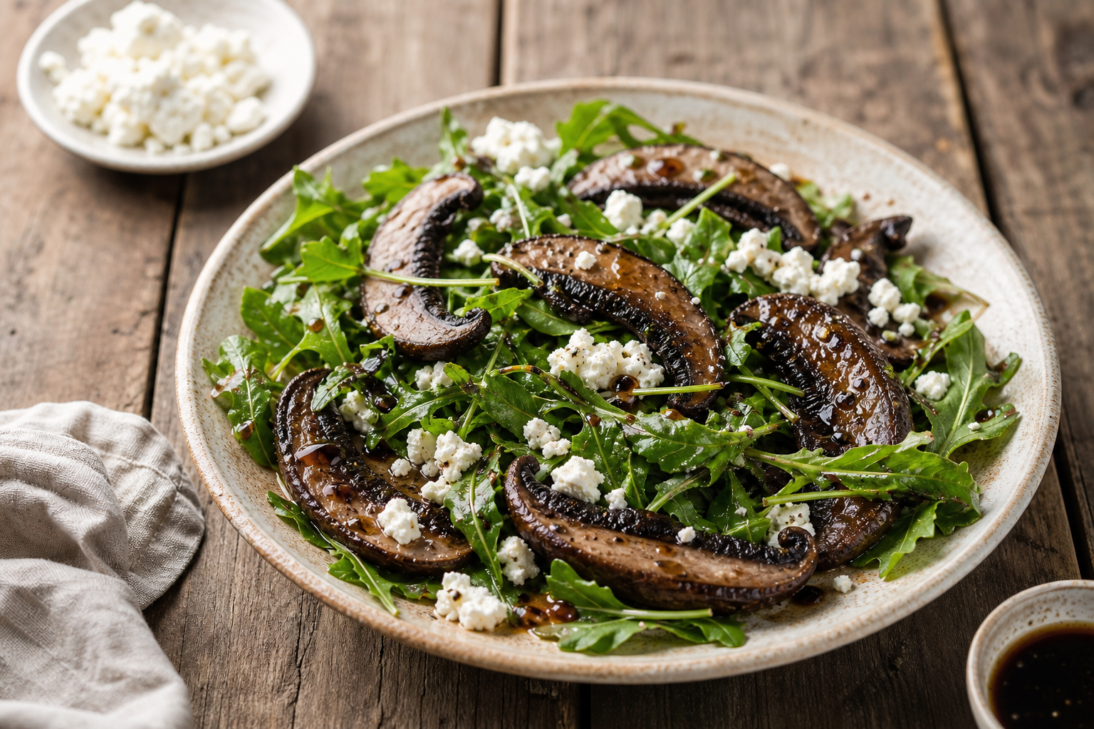 Grilled Portobello Mushroom and Goat Cheese Salad