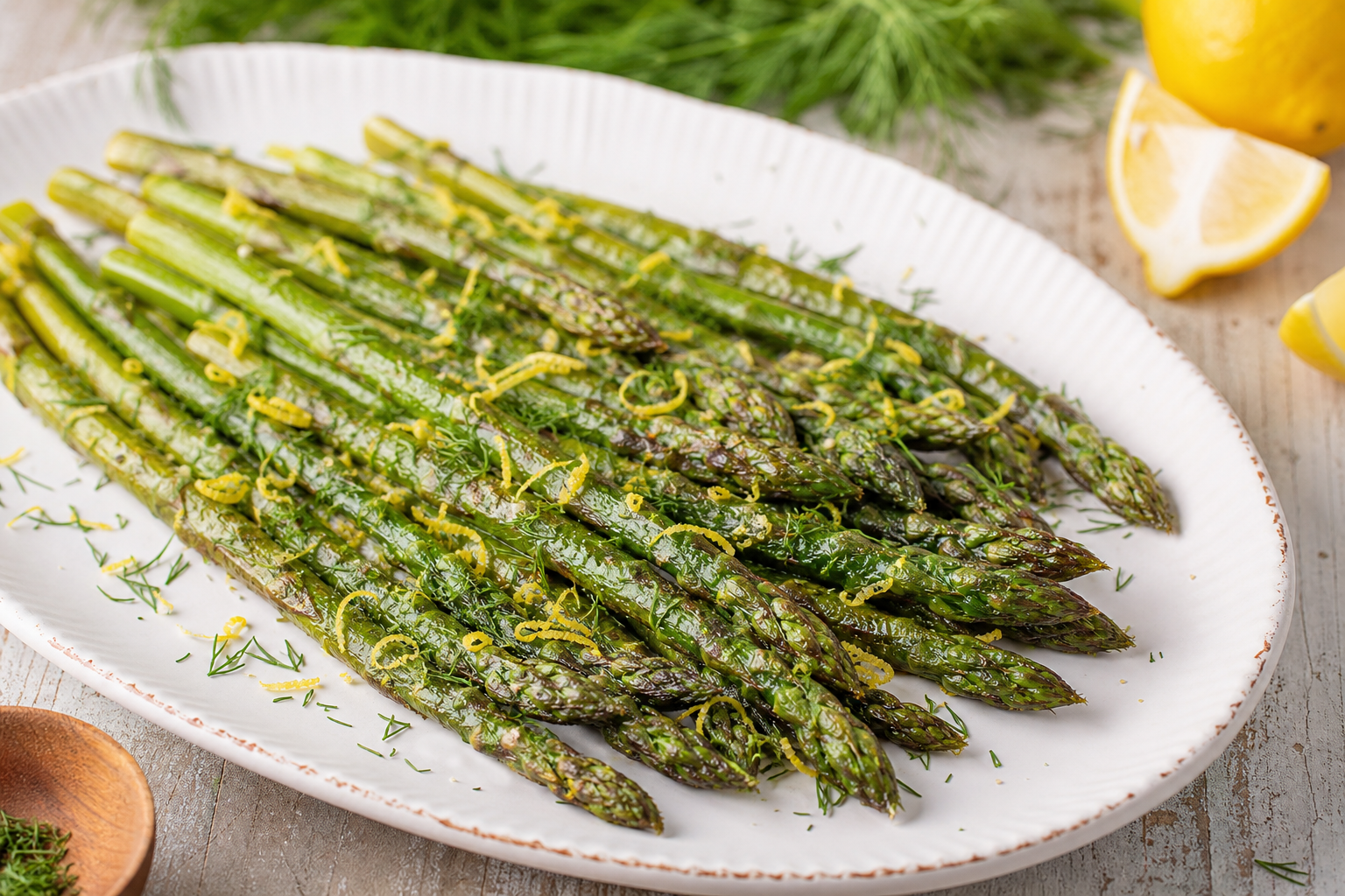 Lemon Dill Roasted Asparagus