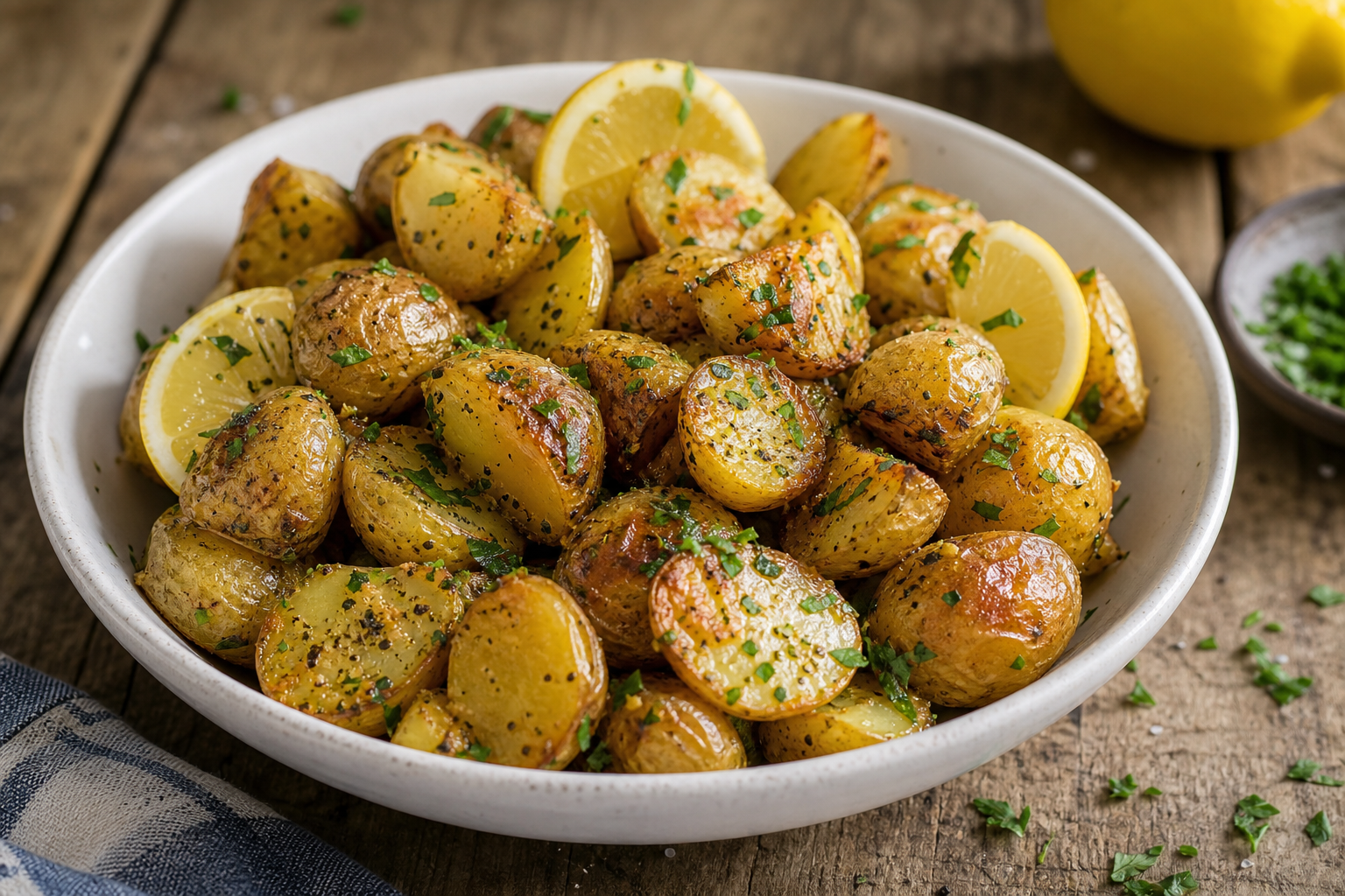 Lemon Herb Roasted Baby Potatoes