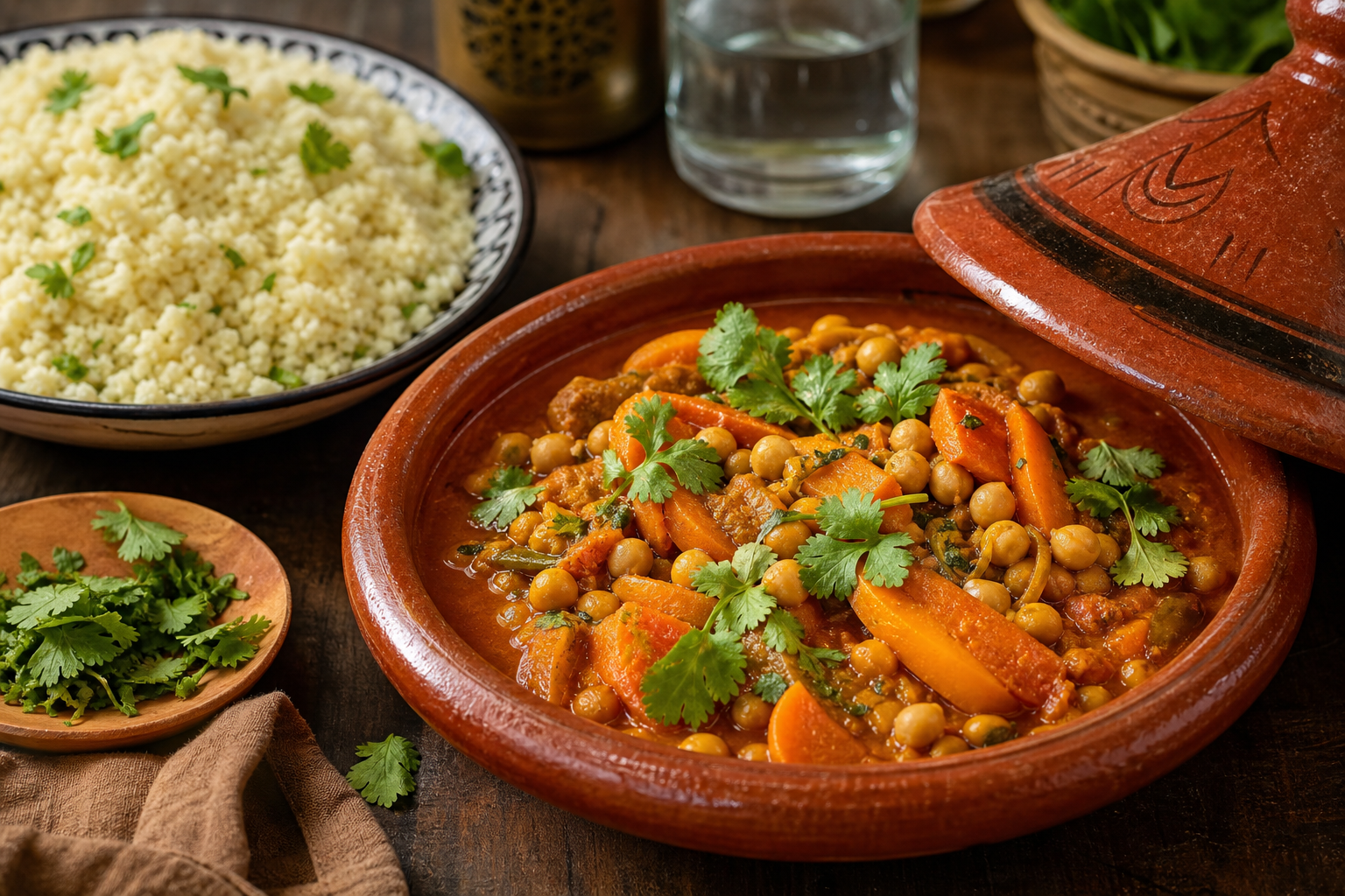Moroccan Chickpea and Carrot Tagine