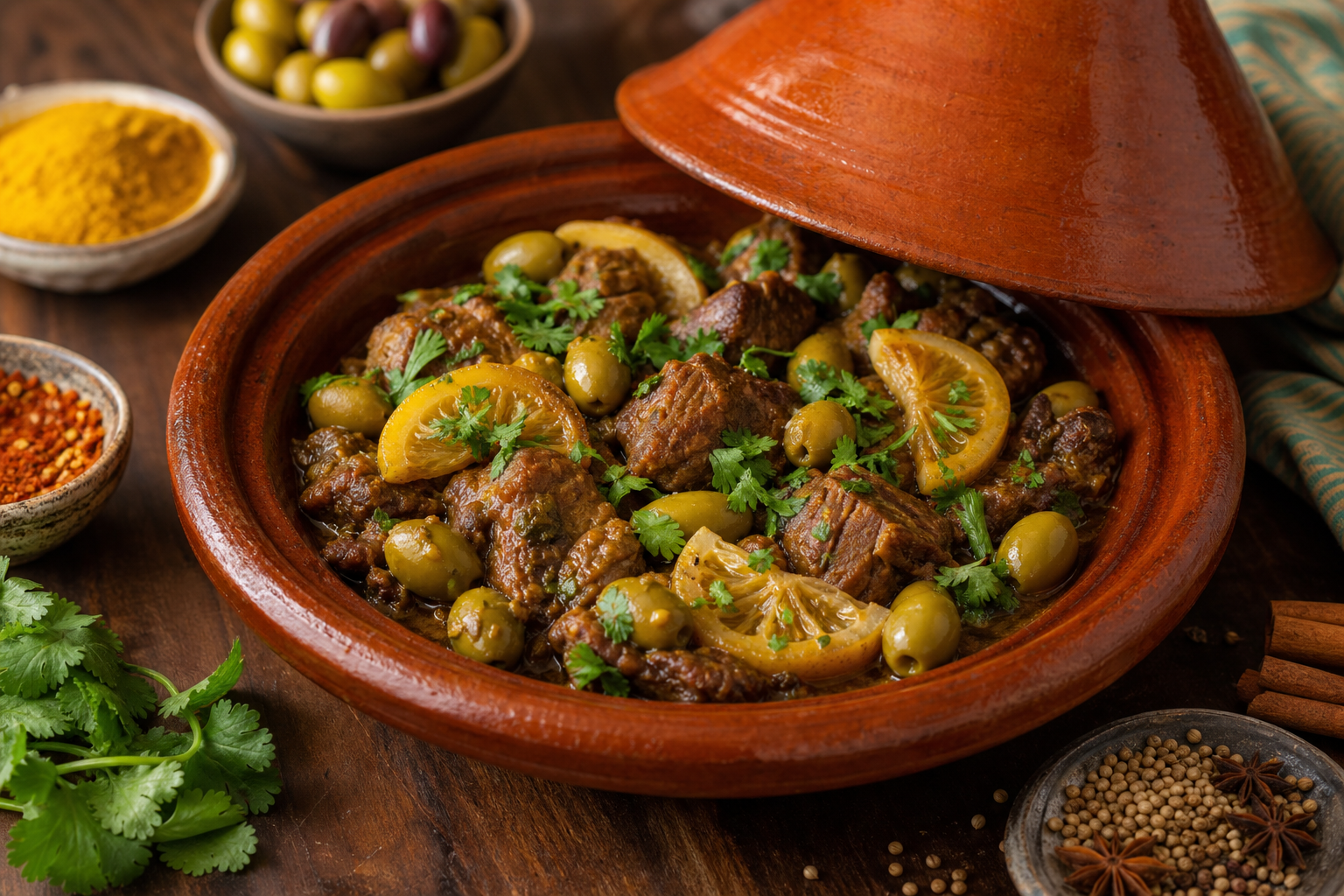Moroccan Lamb Tagine with Preserved Lemons and Olives