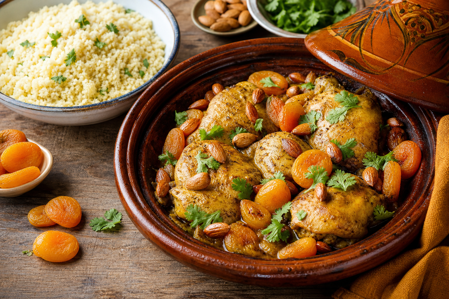 Moroccan-Spiced Chicken Tagine with Apricots