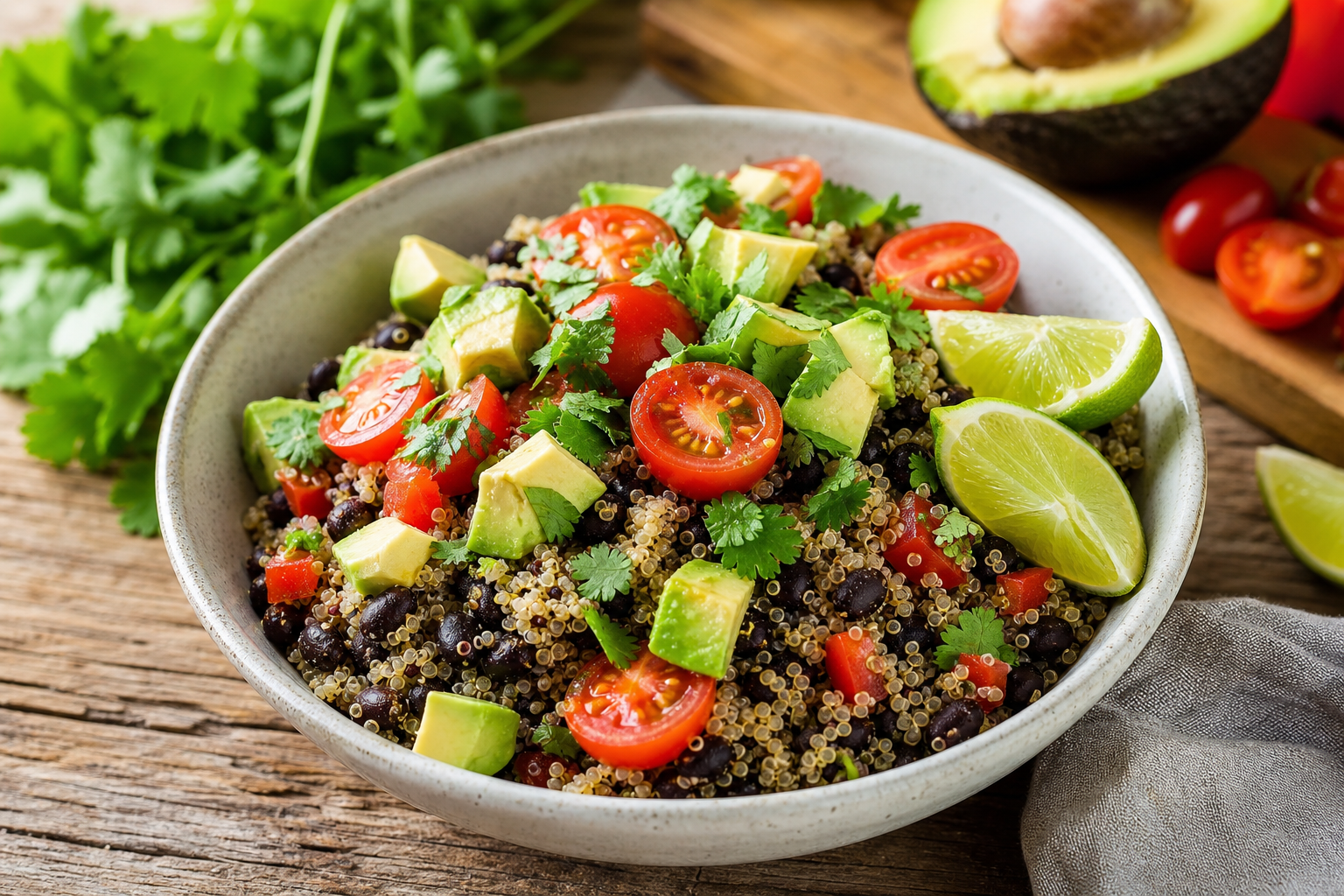 Quinoa and Black Bean Breakfast Bowl