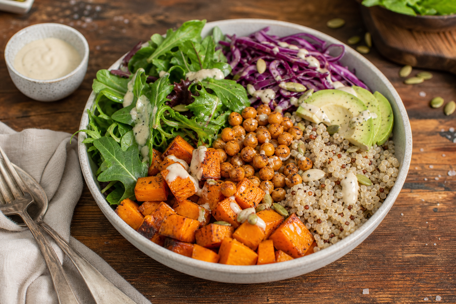 Roasted Chickpea and Butternut Squash Buddha Bowl