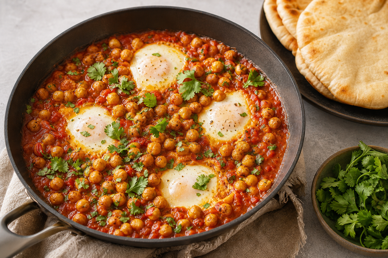 Shakshuka with Crispy Chickpeas