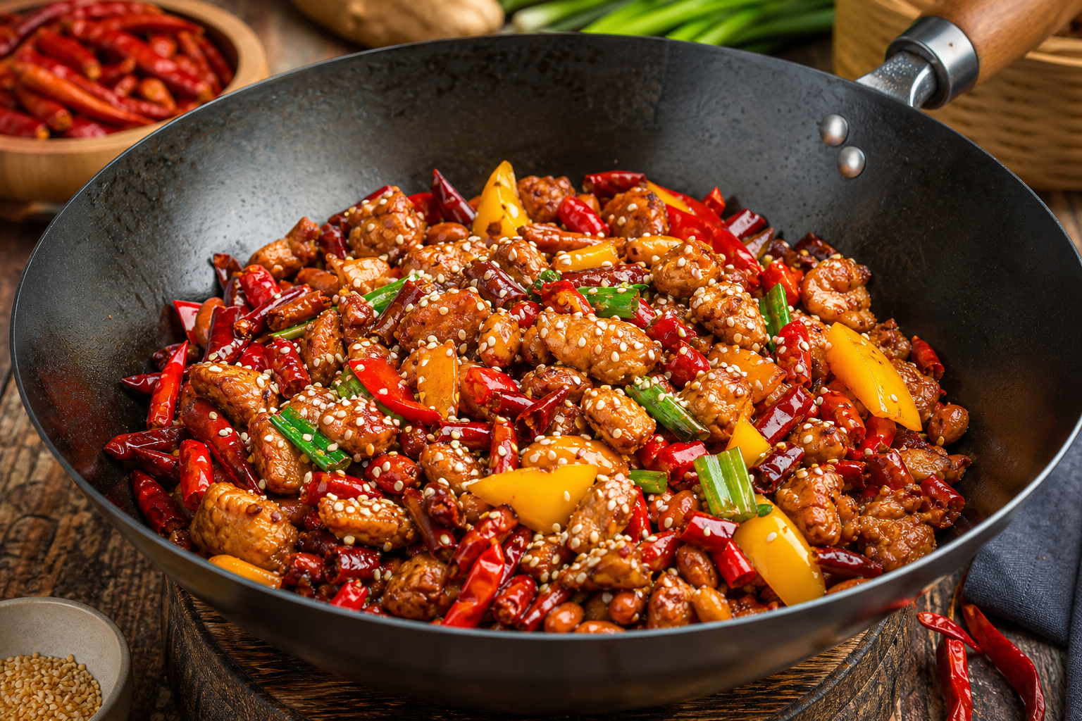 Sichuan-Style Spicy Chicken Stir-Fry