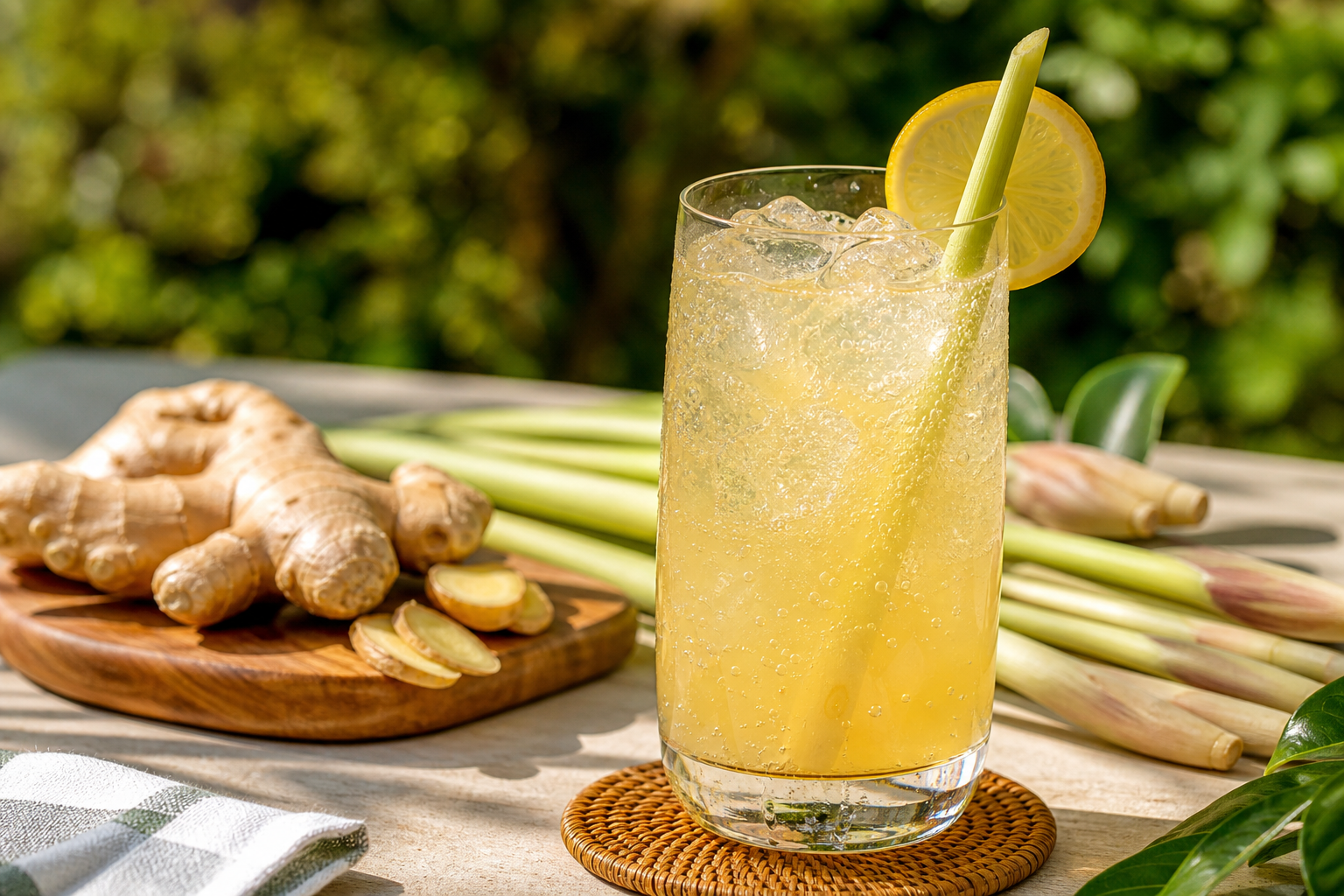 Sparkling Ginger Lemongrass Cooler