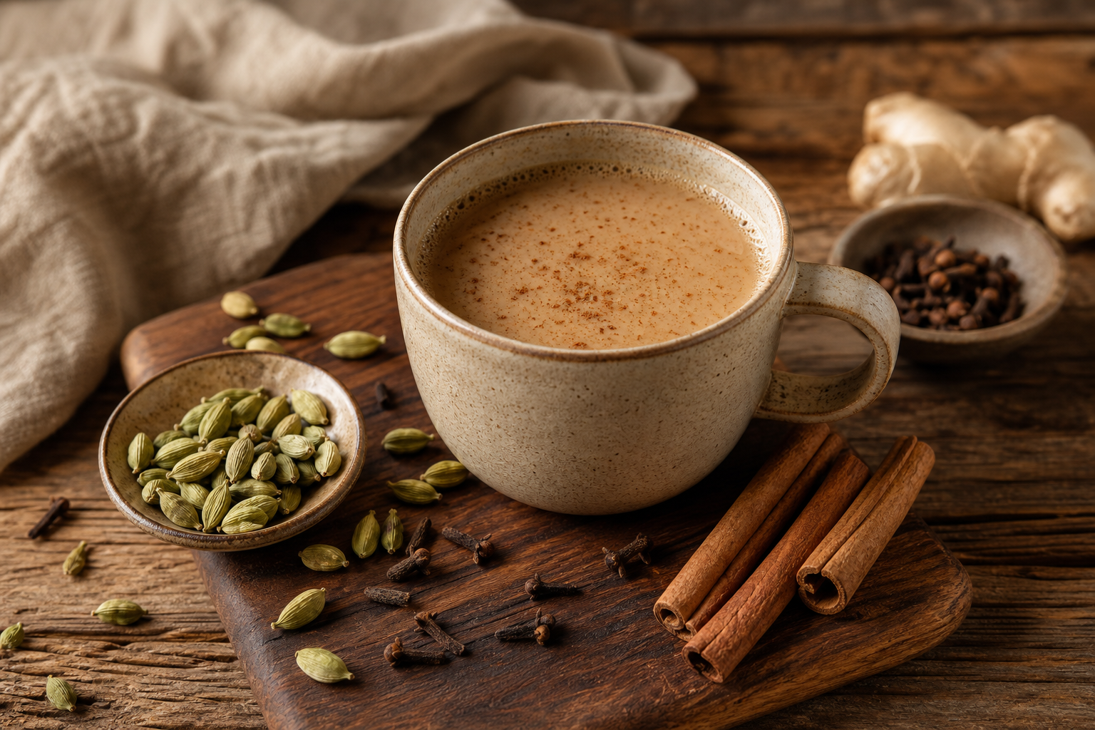 Spiced Cardamom Chai Latte