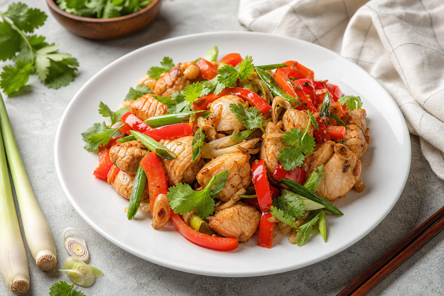 Vietnamese Lemongrass Chicken Stir-Fry