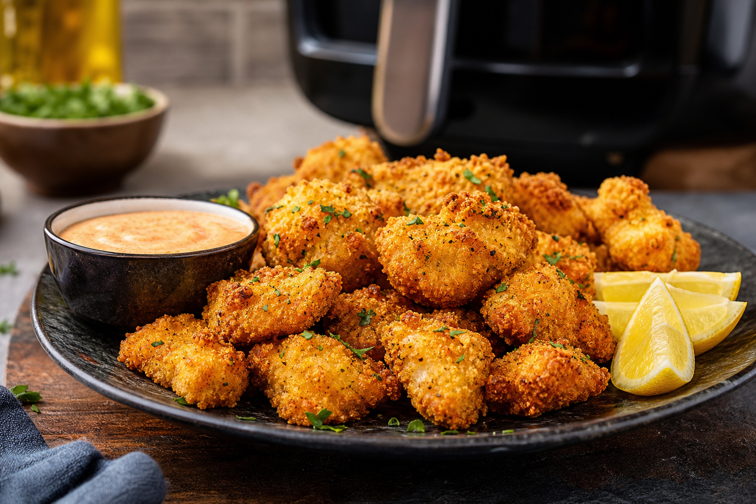 Air Fryer Cajun Catfish Nuggets
