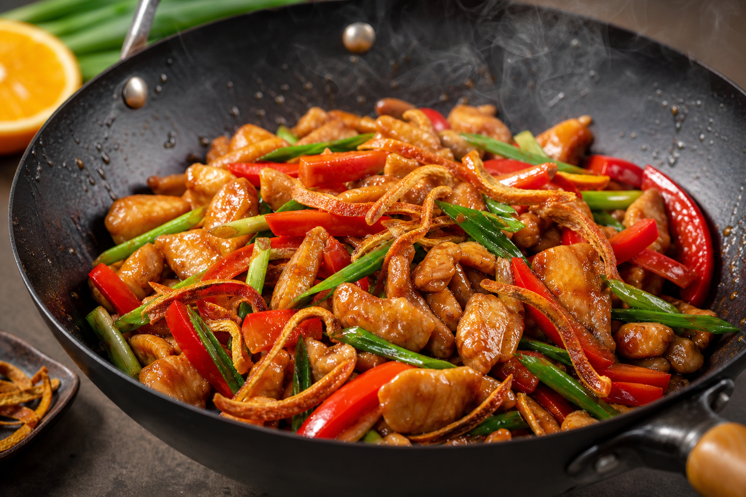 Crispy Orange Peel Chicken Stir-Fry