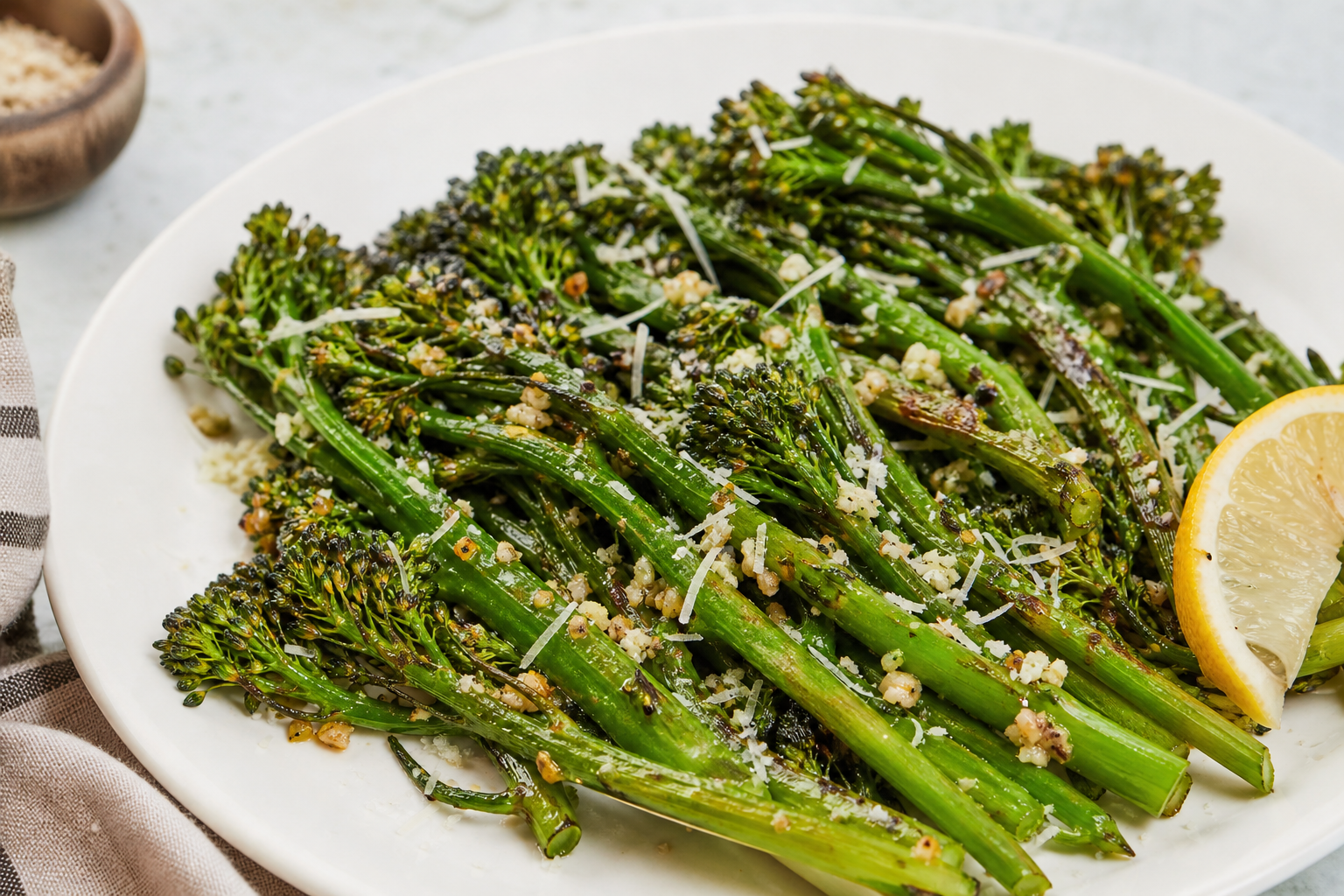 Garlic Parmesan Roasted Broccolini