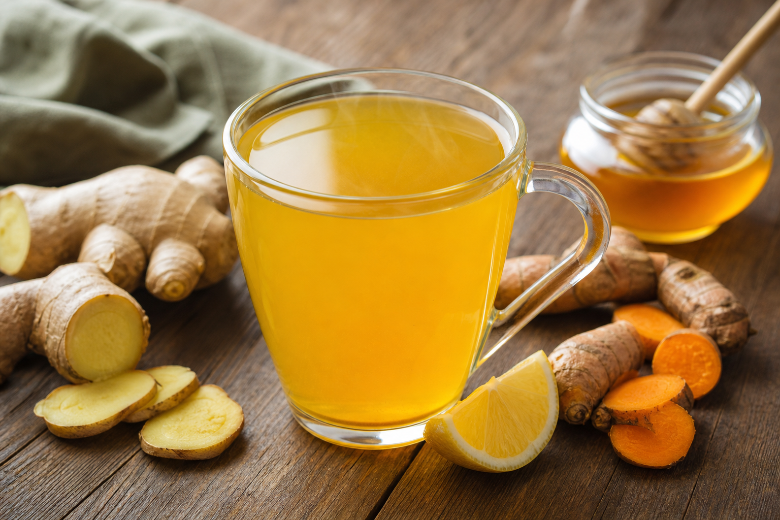 Ginger Turmeric Infused Hot Tea