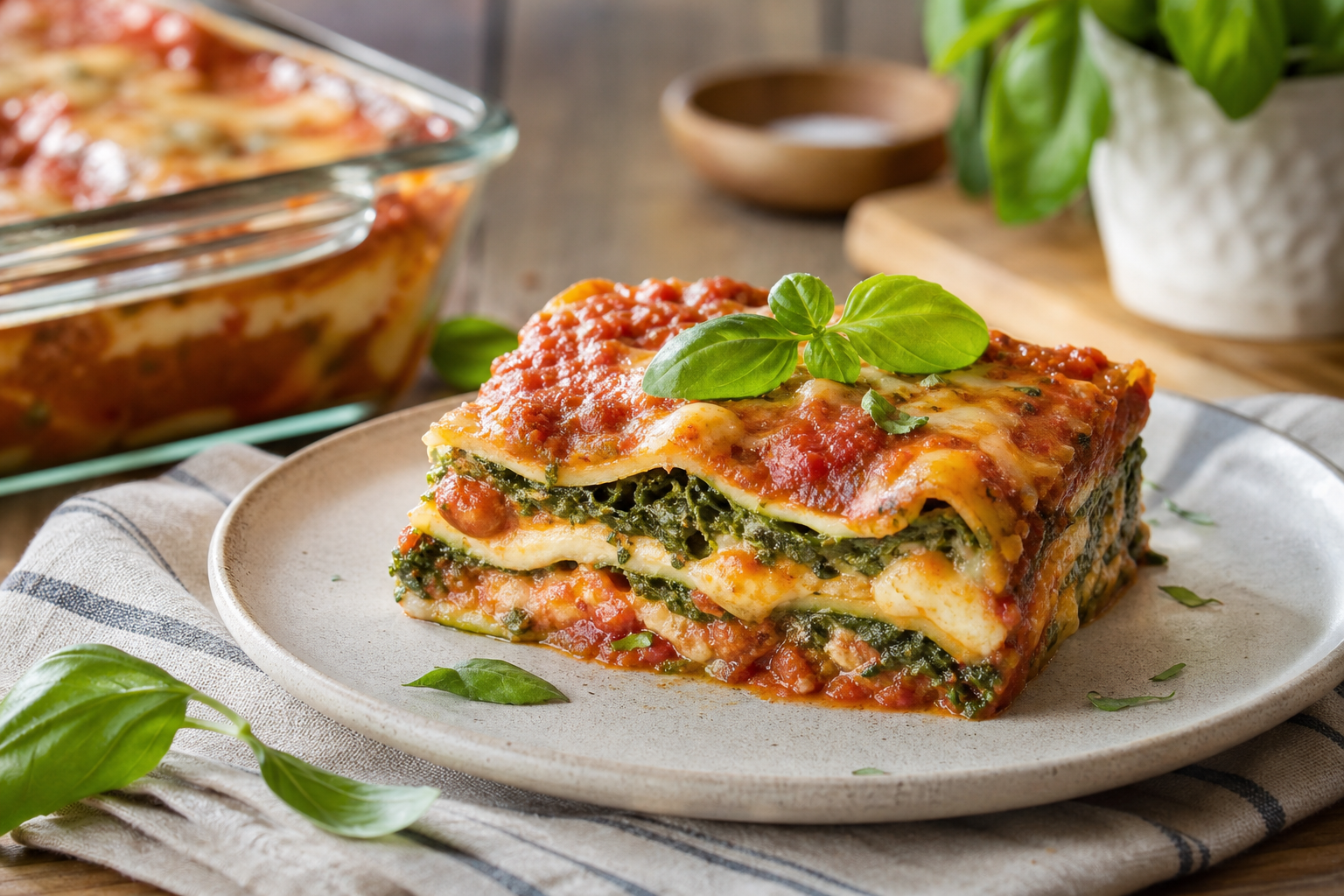Gluten-Free Zucchini and Spinach Lasagna