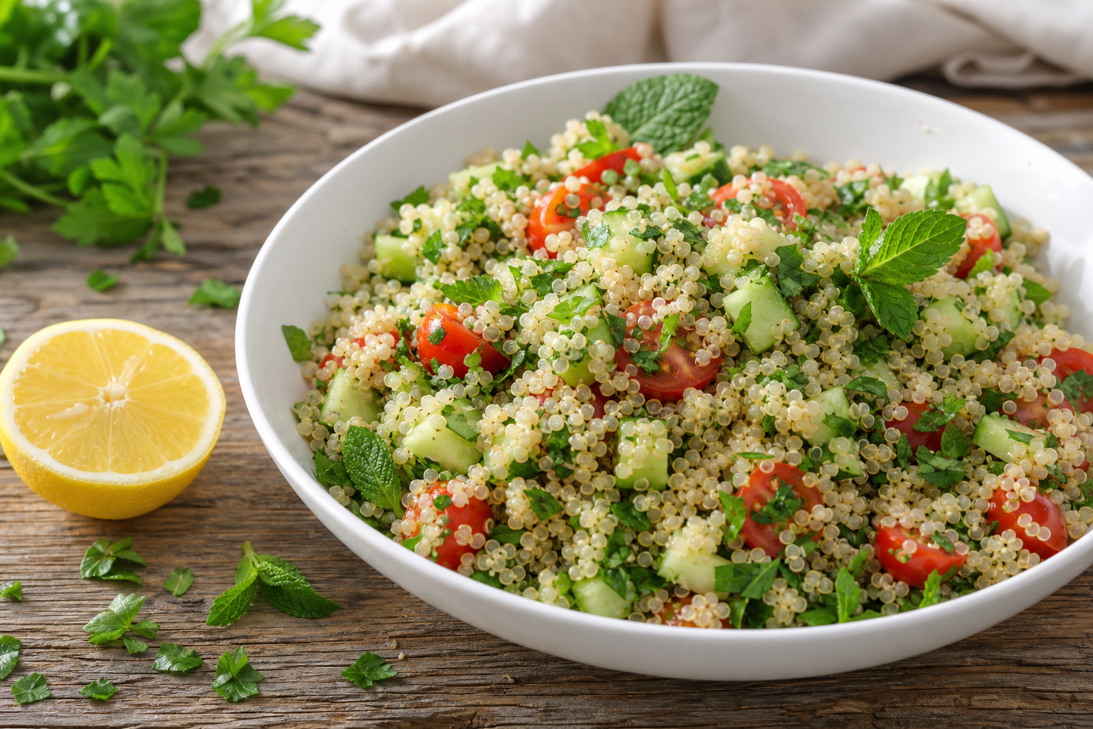 Lemon Herb Quinoa Salad (Gluten Free)