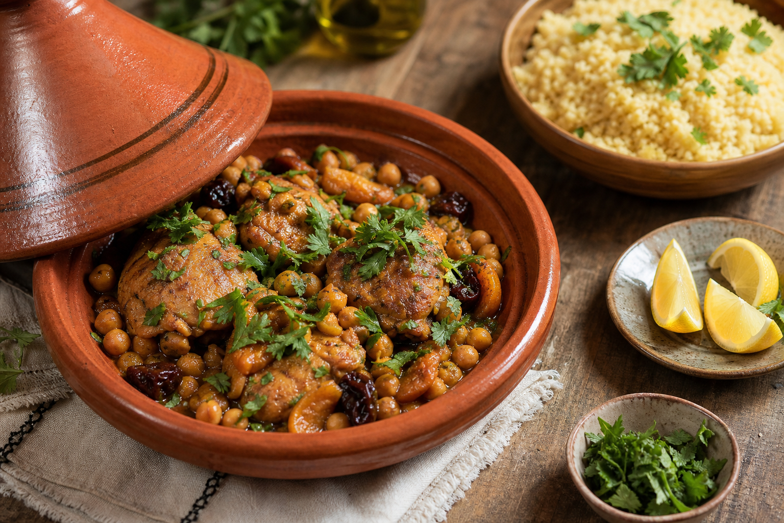 Moroccan Chicken and Chickpea Tagine