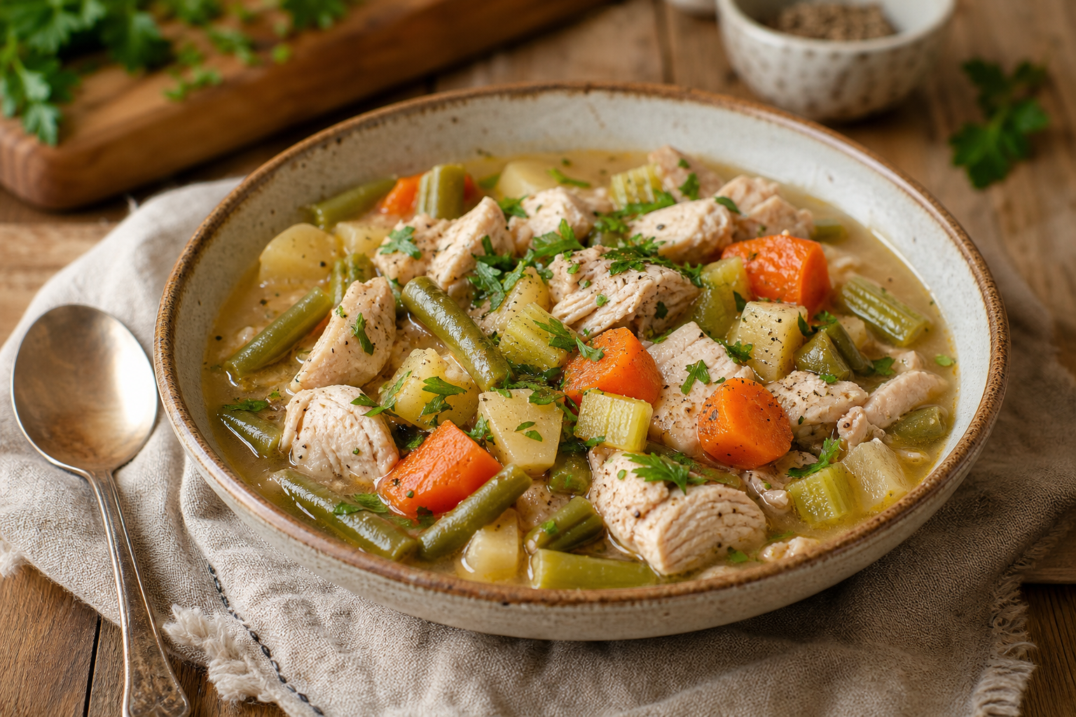 One-Pot Hearty Turkey and Vegetable Stew