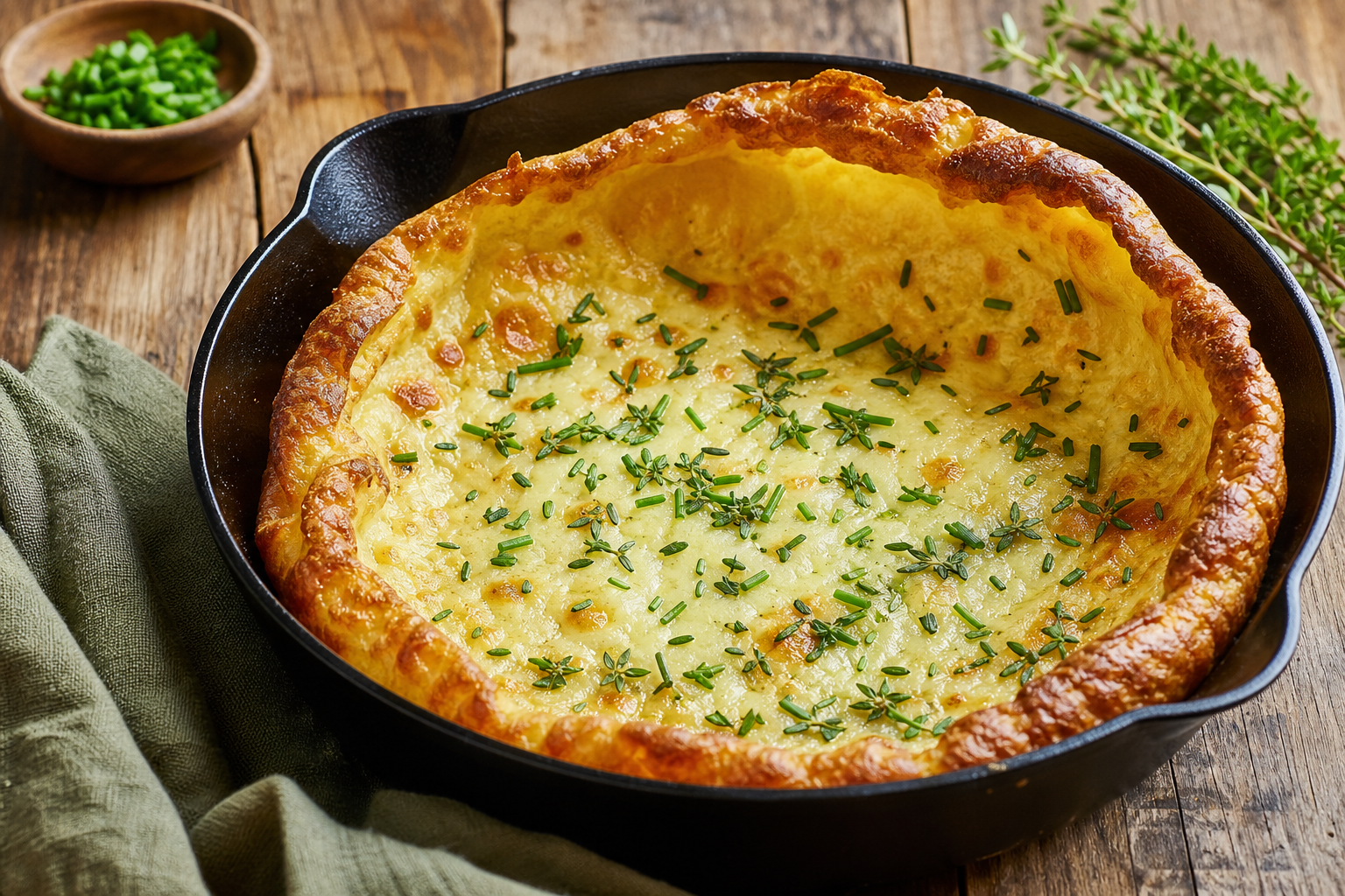Savory Herb and Gruyère Dutch Baby Pancake