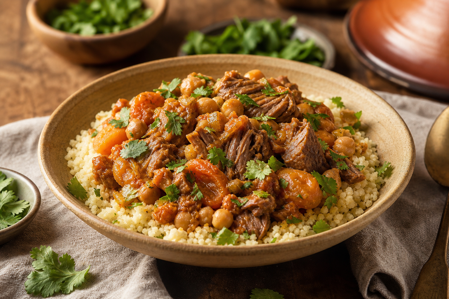 Slow Cooker Moroccan Lamb Stew with Apricots