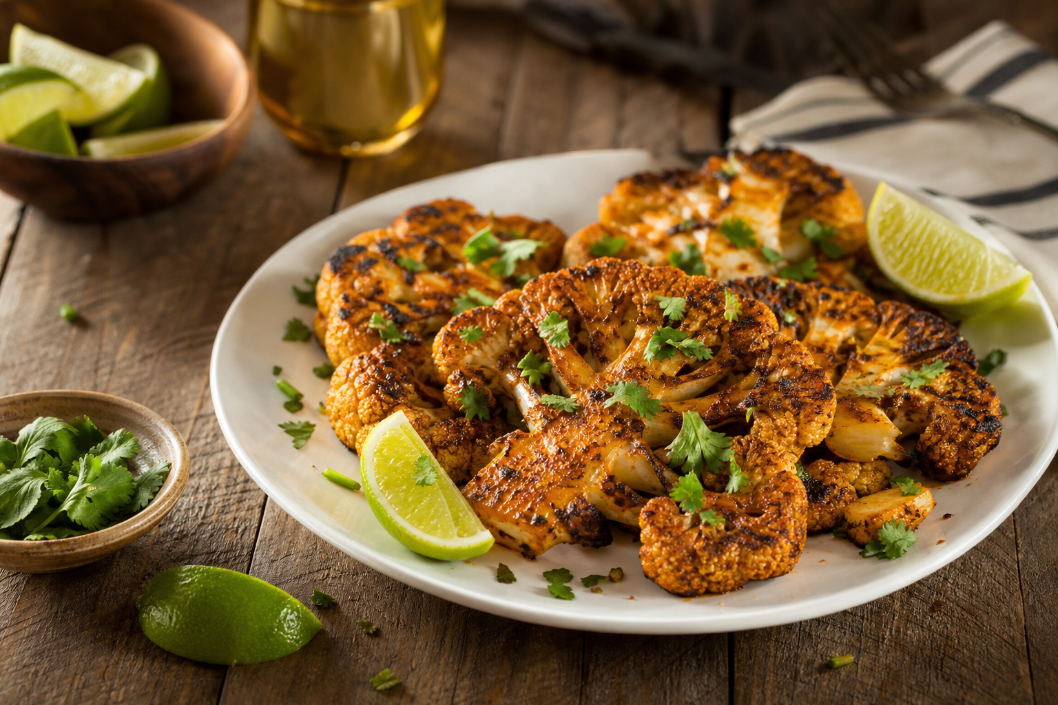 Smoky Chipotle Roasted Cauliflower Steaks