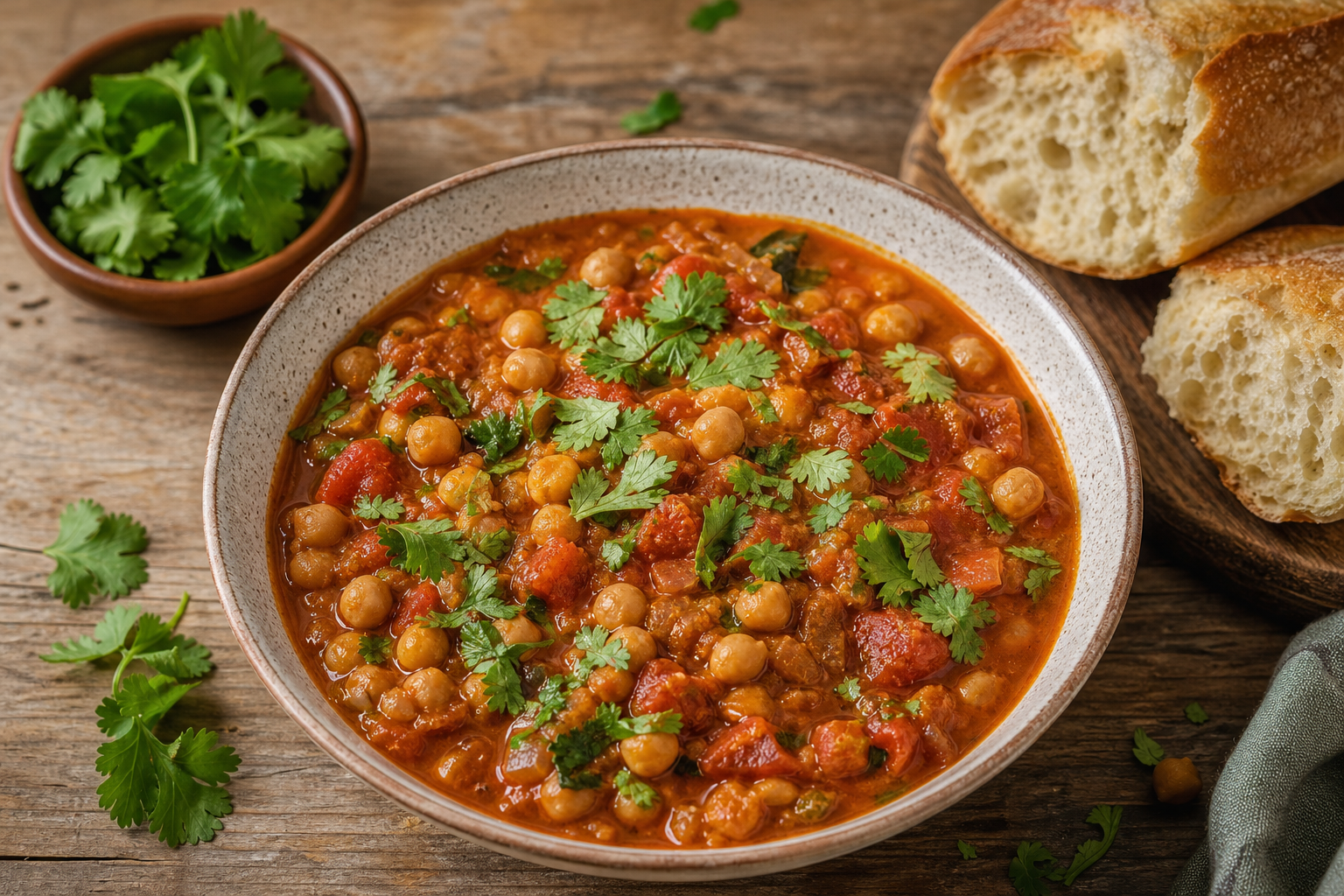 Spicy Chickpea and Tomato Stew with Smoked Paprika